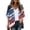 Dark Blue, variant on American Flag Lightweight Cardigans for Women Red White Blue Half Sleeve Patriotic Kimono Cover Ups Summer Tops White L