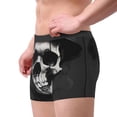 thumbnail image 2 of Yiaed Black White Hat Skull Print Men's Soft Cotton Boxer Shorts Breathable Boxers Underwear Moisture-Wicking Underwear Stretch Boxer Briefs for Man-XX-Large, 2 of 5
