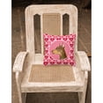 thumbnail image 2 of Doberman Hearts Love and Valentine's Day Portrait Fabric Decorative Pillow, 2 of 4