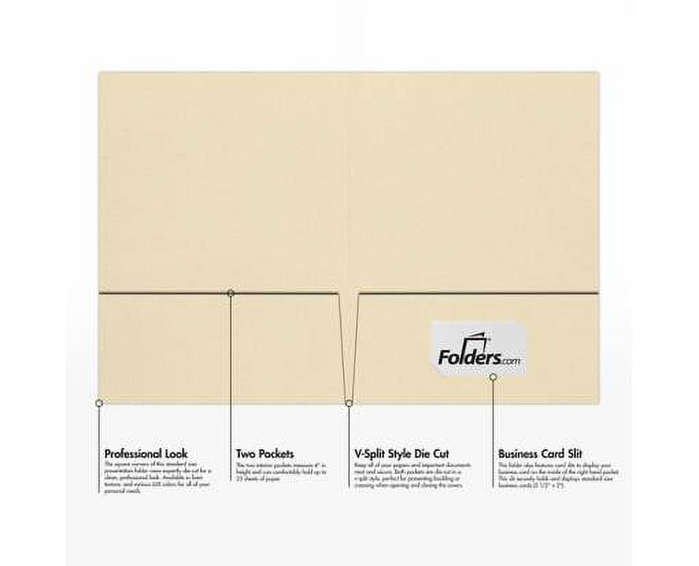 LUXPaper 9 x 12 Presentation Folder, Natural Linen, 50/Pack