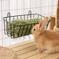 thumbnail image 5 of Durable Hay Feeder Rack, Sturdy Iron Art Bracket for Convenient Easy Fixation, Essential Rabbit Guinea Pig Feeding Accessory Black, 5 of 7