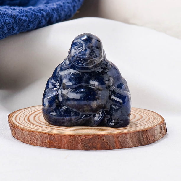 Fiudx Buda Sonriente de Aventurina Verde, Figura Feng Shui Tallada En Cristal, Riqueza y Bendiciones, Decoración para El Hogar o La Oficina, para Llevar En El Bolsillo, Tamaño de 1,5 Pulgadas, 45 Gra