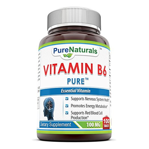 Pure Naturals Vitamin B6 100 Mg 100 Tablets