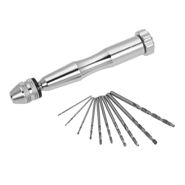 0.33.5mm Mini Hand Drill Set with 10pcs Highspeed Steel Drill Bit Set