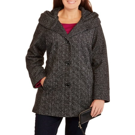 International Details Button Front Hooded Jacket