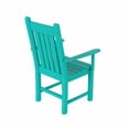 thumbnail image 6 of WestinTrends Malibu Classic Outdoor Dining Chairs with Arms, All Weather Poly Lumber Adirondack Patio Chairs Restaurant Bistro Chairs Support 350 LBS, Arched Backrest and Curved Seat, Turquoise, 6 of 7