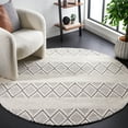 thumbnail image 2 of SAFAVIEH Marbella Ifrit Diamond Area Rug, Ivory/Black, 6' x 6' Round, 2 of 8