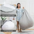 thumbnail image 4 of Vensio - Doublure Intérieure pour Housse de Fauteuil Poire 100x120 cm, Animal en Peluche Réutilisable et Sac de Rangement pour Canapés de Repos, Pochette de Fauteuil Poire Lavable Facile à Nettoyer Sans Remplissage, 4 of 9