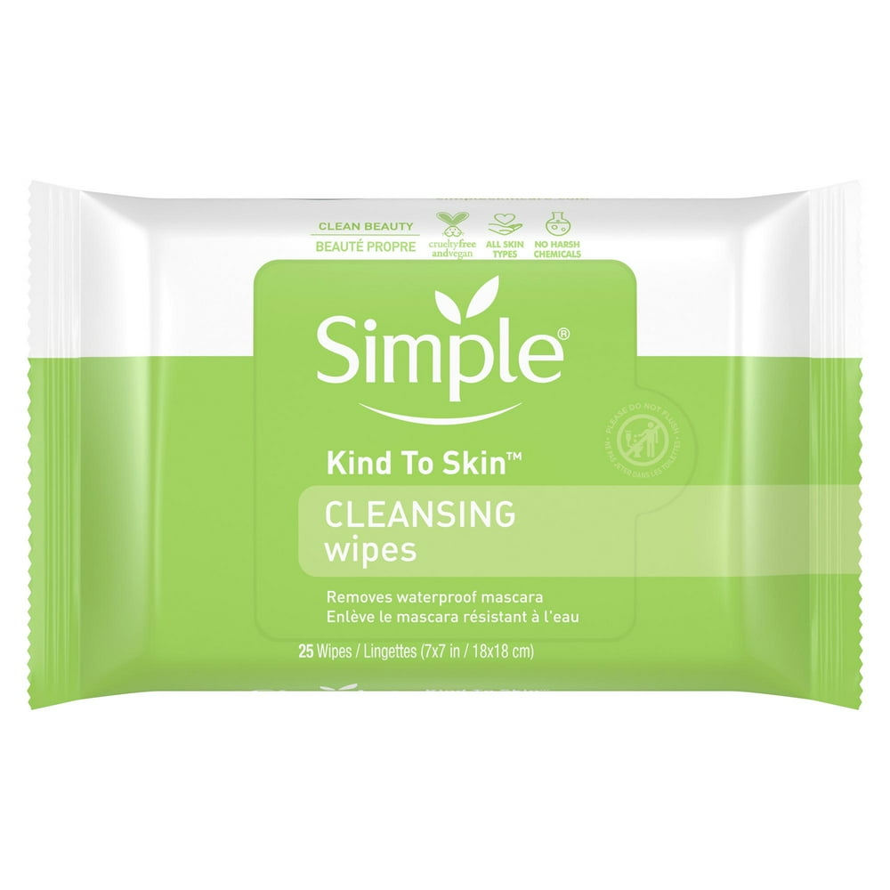 Simple Cleansing Facial Cleansing Wipes 25 Wipes