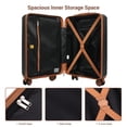 thumbnail image 3 of 3 Piece Carry on Luggage Sets, Hardside Suitcase Set with Double Spinner Wheels, Expandable Travel Bag and Toiletry Bag, Gray, 3 of 7