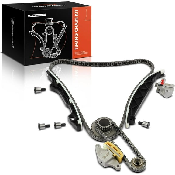 A-Premium 8PCS Engine Timing Chain Kit W/Sprocket & Tensioner & Guide Compatible with Nissan & Infiniti - Altima 2014-2018, Rogue 2014-2016, Murano 2016, Pathfinder 2014-2015, QX60 - DOHC, L4 2.5L