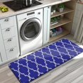 thumbnail image 3 of Blue Geometric Quatrefoil Pattern Kitchen Rug Mat,Kitchen Runner Rugs Non Skid Washable,Decorative Kitchen Floor Mats for Kitchen,Sink,Laundry,17"x47.2", 3 of 7