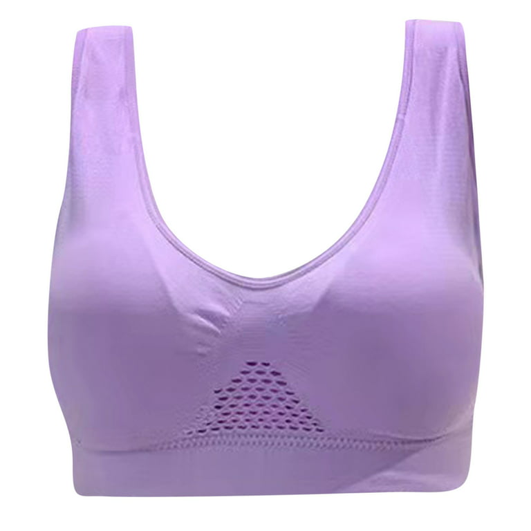 Samickarr Clearance items!3Pack Seamless Sports Bra For Women Wirefree Yoga  Bra With Removable Pads Comfort Workout Low-Impact Activity Sleep Bras For  Women Compression Cami Bra 