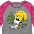 thumbnail image 3 of Peanuts - Snoopy & Woodstock - Toddler And Youth Girls Raglan Graphic T-Shirt, 3 of 6