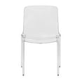 thumbnail image 4 of LeisureMod Murray Mid-Century Modern Dining Chair - Transparent Clear Acrylic, Ergonomic Design, Stackable, 4 of 10