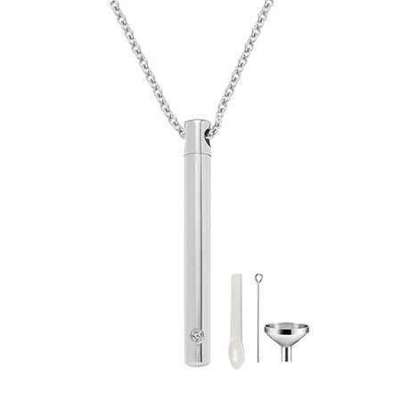 Sunjoy Tech Cremation Urn Pendant Necklace for Memorial, Stainless Steel Necklace, Ashes Jewelry Keepsakes for Pets Human Ashes