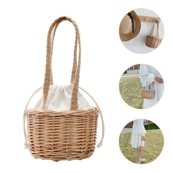 PAMINGONO Picnic Basket Rattan 1Pack 12.18X5.50X5.50in