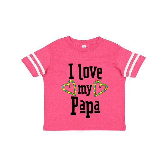 Inktastic I Love My Papa Hearts Boys or Girls Toddler T-Shirt