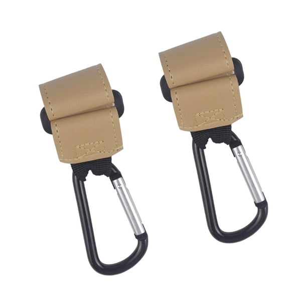 2 ganchos para cochecito de bebé, accesorios para cochecito, organizador de carrito, gancho para bolso Piel