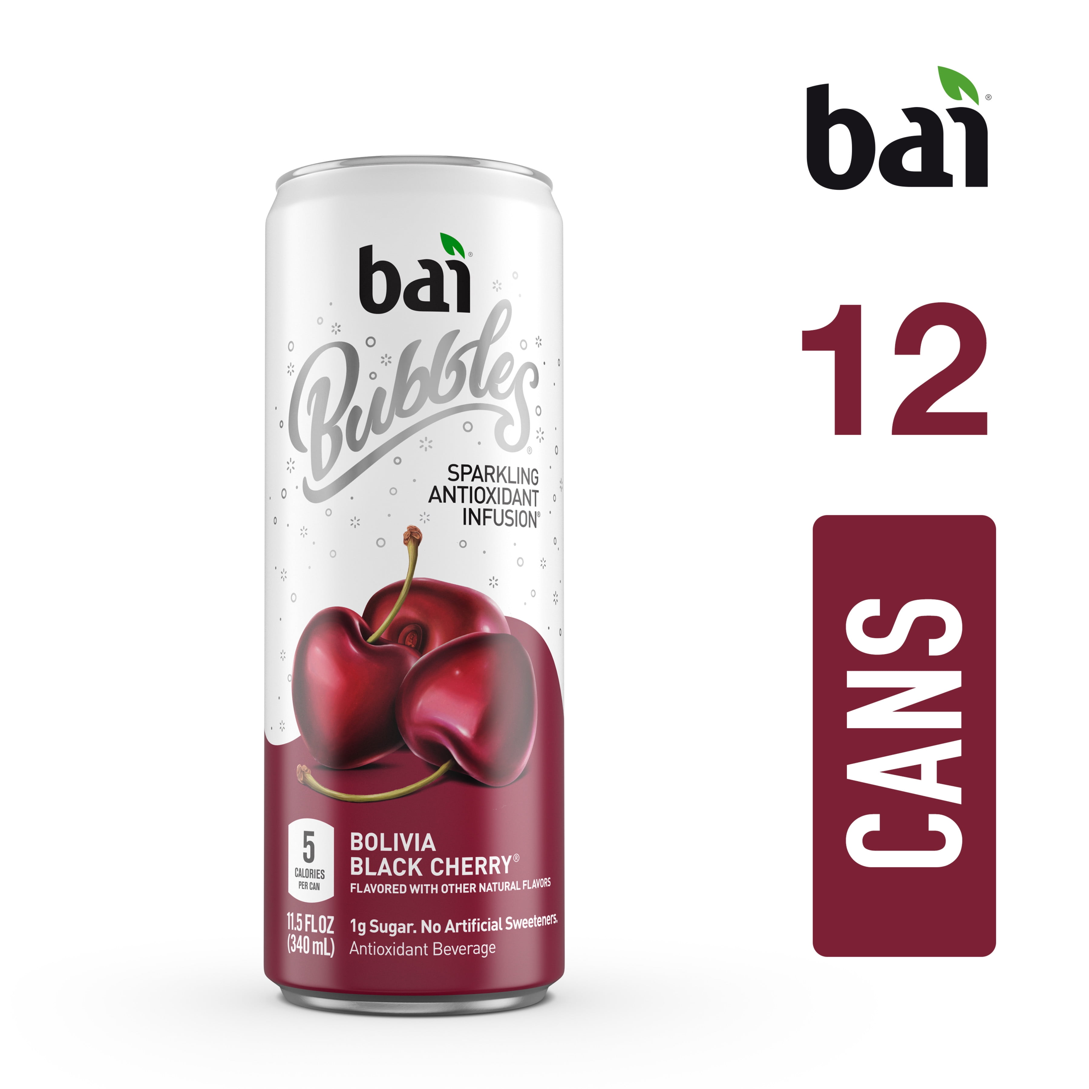 Bai Bubbles, Sparkling Water, Bolivia Black Cherry, Antioxidant