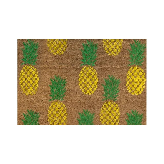 Giyblacko Tapis de Porte le Plus Récent Tapis de Porte Imprimé Ananas Lettre Tapis de Porte pour Entrée Porte d'Entrée Tapis de Porche Extérieur avec Tapis de Sol en Polyester Antidérapant