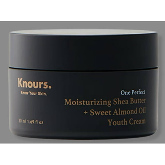 Knours. Moisturizing Shea Butter Sweet Almond Oil Youth Cream 50ml, Korean Skincare Clean Beauty