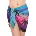 thumbnail image 1 of Womens Chiffon Beach Cover up Sarong Multi Wear Ruffle Pareo Swimsuit Wrap, 1 of 7