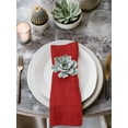 thumbnail image 2 of Red Burlap Texture Cloth Napkins Set of 8 Reusable Dinner Napkins, Farmhouse Vintage Red Cocktail Napkin Washable Table Napkins for Wedding/Holiday Party/Baby Shower 20"x20", 2 of 7