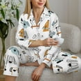 thumbnail image 6 of Sikiie Puppy Women's Long-Sleeve Shirt and Full-Length Bottom Pajama Set (s-xxl)-Small, 6 of 7