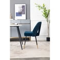 thumbnail image 6 of GAKMCIL Modern Velvet Upholstered Dining Chairs (Set of 2) with Nailhead Trim and Metal Legs, Weight Capacity 300lbs for Dining Room and Kitchen (Blue), 6 of 6