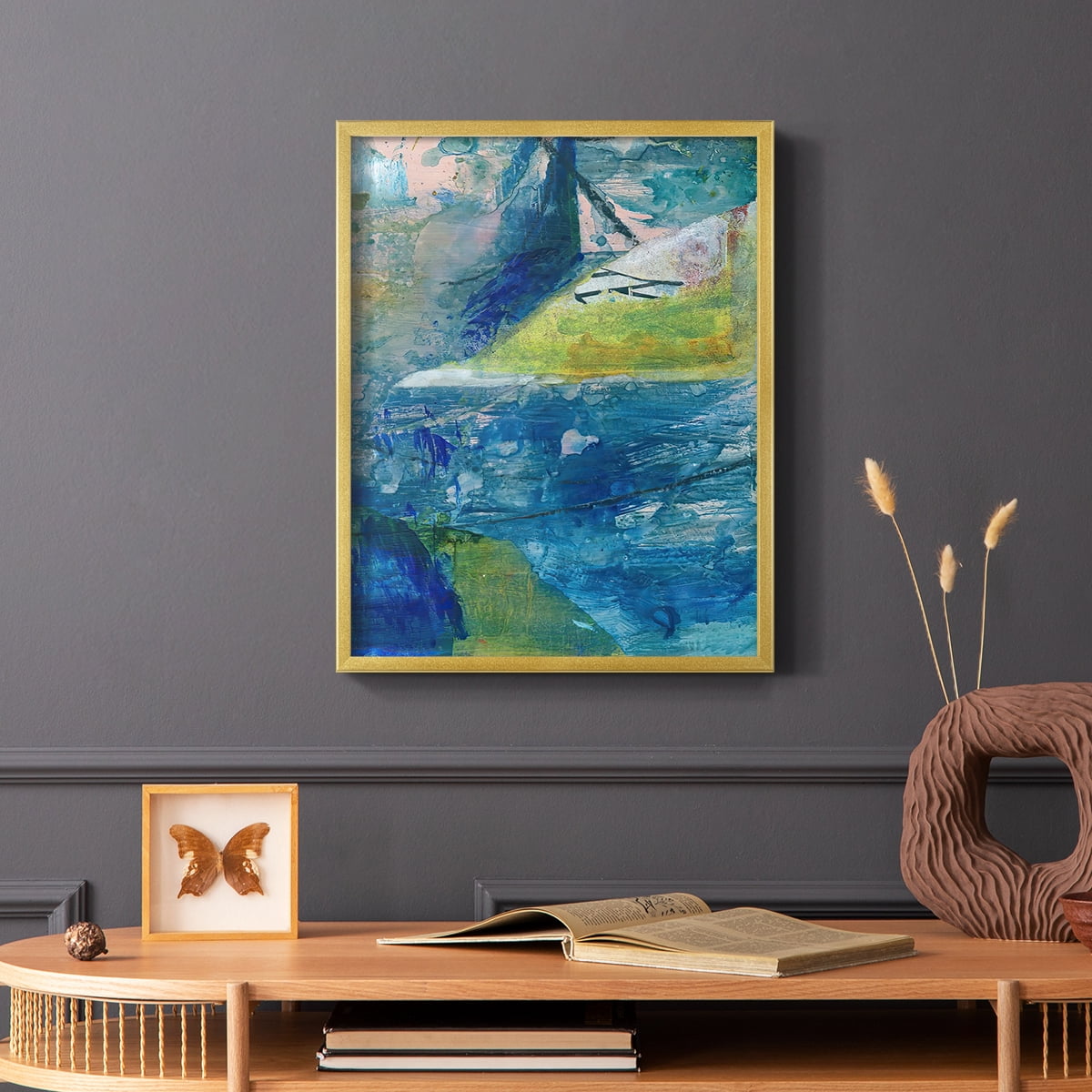Spring Winds VI in Gold Solid Wood 16 x 20 Framed Print