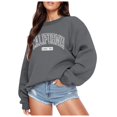 thumbnail image 1 of EHQJNJ Chandail en Molleton Oversize pour Femmes Graphique Automne et Hiver Chandails en Molleton Imprimés Chandails en Molleton Oversize pour Femmes Chandails en Molleton Violets Col Rond Chaud, 1 of 4