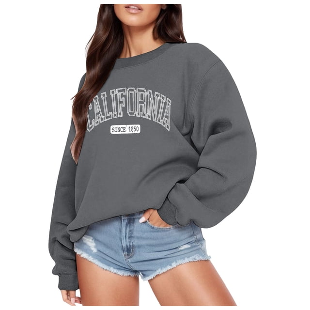 EHQJNJ Chandail en Molleton Oversize pour Femmes Graphique Automne et Hiver Chandails en Molleton Imprimés Chandails en Molleton Oversize pour Femmes Chandails en Molleton Violets Col Rond Chaud