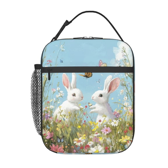 Bunny Lunch Box Reusable Portable Lunch Bag Tote Bag for Work Picnic Hiking