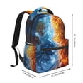 thumbnail image 2 of Disketp Red And Blue Flame Waves Backpack for Men and Women - Lightweight Backpack Classical with Multi-pockets Casual Daypack for College Workplace Travel, 2 of 5