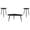 Black - 3-Piece, variant on Odessa 2-piece Triangular Coffee and End Table Set Black