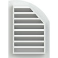 thumbnail image 4 of Ekena Millwork 09"W x 18"H Quarter Round Top Left (14"W x 23"H Frame Size) Functional, PVC Gable Vent with 1" x 4" Flat Trim Frame, 4 of 14