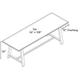 thumbnail image 7 of KFI Studios Urban Loft 9' x 3' Bistro Table, Solid Wood Natural Top, 7 of 7