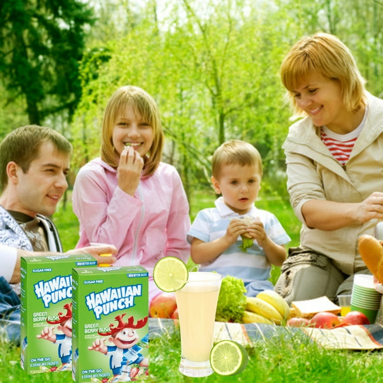 Hawaiian Punch Singles To Go, Green Berry Rush Drink Mix, 16
