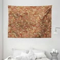 thumbnail image 1 of Red and Brown Tapestry, Old Fashioned Victorian Pattern with Leaves Petals Classical Feminine Vintage, Wall Hanging for Bedroom Living Room Dorm Decor, 80W X 60L Inches, Multicolor, by Ambesonne, 1 of 2