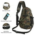 thumbnail image 3 of New York Xpress Camo Sling Bag Expandable 14–25L Daypack for Travel Hiking Cycling, ArmyGreen,118, 3 of 10