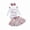 White, variant on Fesfesfes Infant OnesiesKids Girls Ruffle Net Yarn Letter Print Short Skirt Bow Three-piece Set