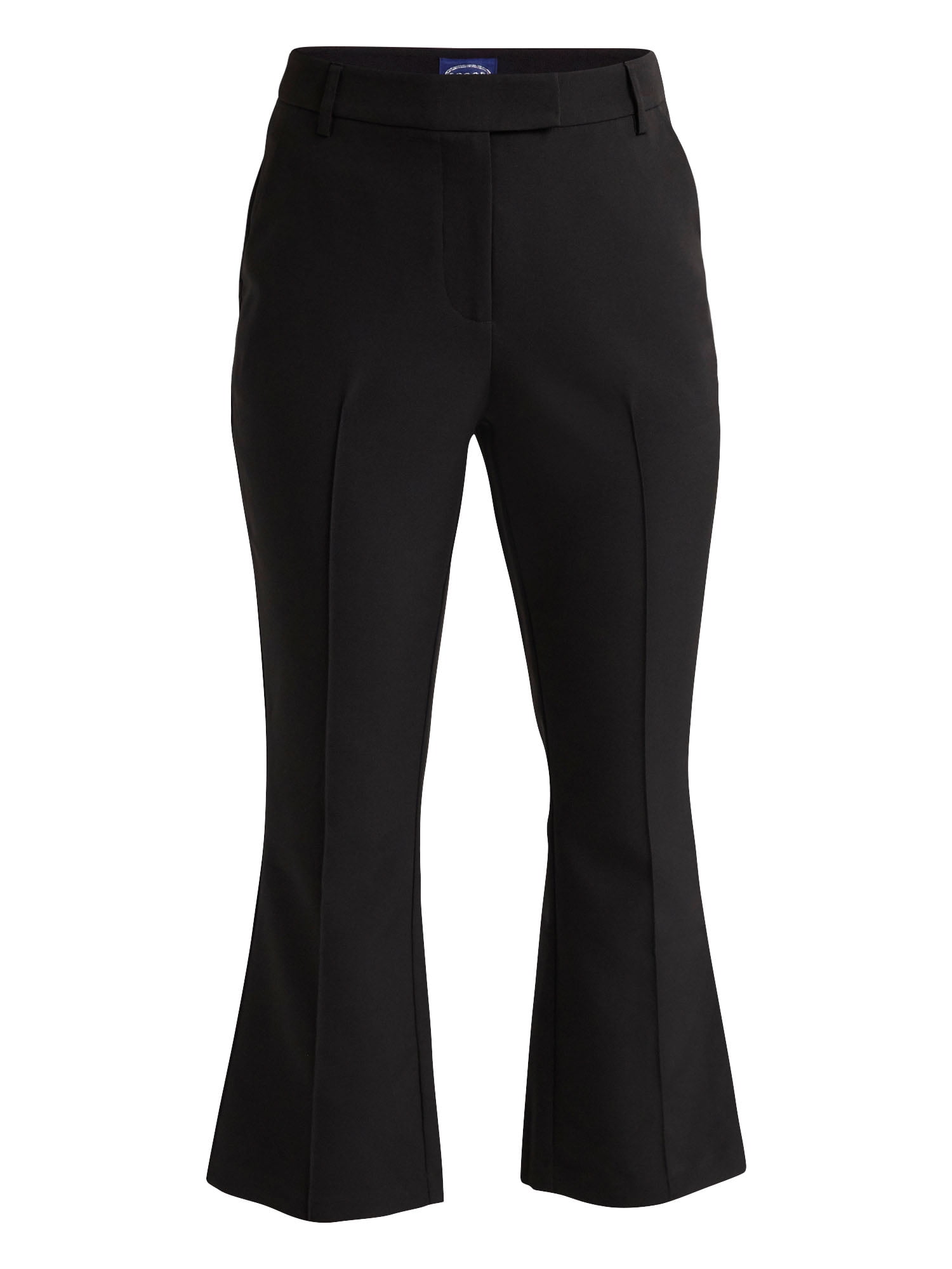 Scoop Women's Ultimate Cropped High Waisted Flare Trouser Suit Pants, 26’’ Inseam, Sizes 0-18