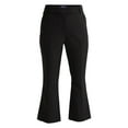 thumbnail image 2 of Scoop Women's Ultimate Cropped High Waisted Flare Trouser Suit Pants, 26’’ Inseam, Sizes 0-18, 2 of 5