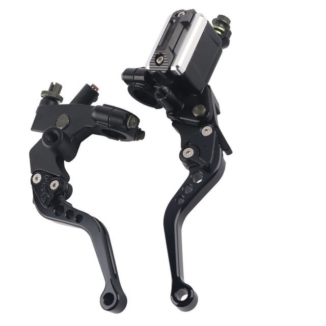 Embrague Hidraulico Moto Universal, 1 par Conjunto de Manija de las Manetas del Embrague y Freno Hidráulico para Manillar de 22 mm
