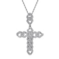 thumbnail image 2 of Collar de cruz Salvador Zirconia de acero Inoxidable 24 Pulgadas Plata, 2 of 10