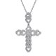 thumbnail image 2 of Crystal Rhinestone Collar De Cadena Para Hombres Con Crucifijo, Collar Colgante, Collar De , Gargantilla De Cristal Colgante Plata Yuyangstore collar de cruz, 2 of 8