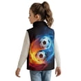 thumbnail image 3 of Pzuqiu Soccer Kids Zip Up Sleeveless Vest Casual Clothes for Boys 2T Polyester Stretchy Warm Lightweight Winter Coat with Pocket Fall Outfits Fashion Clothing for Everyday Wear, 3 of 7