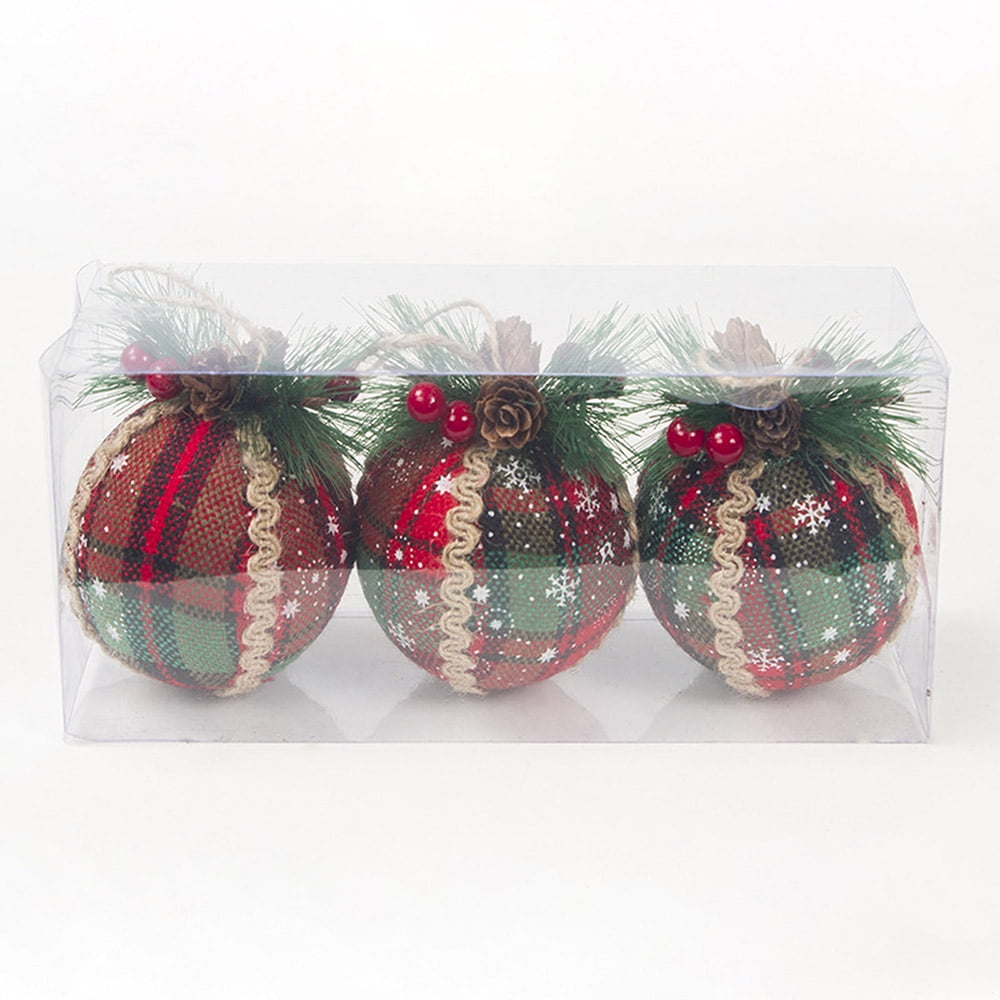 Details about   Plaid Clothing Christmas Tree Ornaments Set Of 3 New 