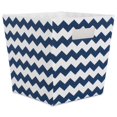 thumbnail image 1 of Design Imports CAMZ37974 Bac de Rangement Trapézoïdal en Polyester Chevron 11 x 11 x 11 Po, Bleu Nautique, 1 of 4